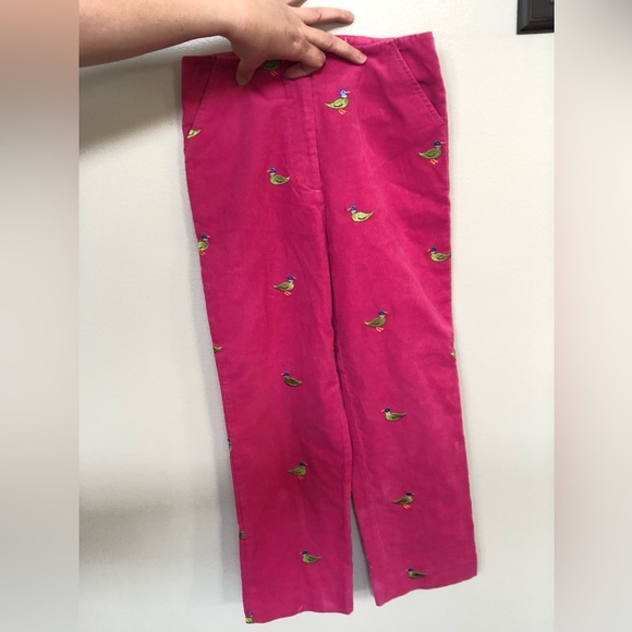 Lilly Pulitzer Girls 8 Pink Corduroy Duck Embroidered Pants w/Pockets - GUC! - Picture 12 of 12